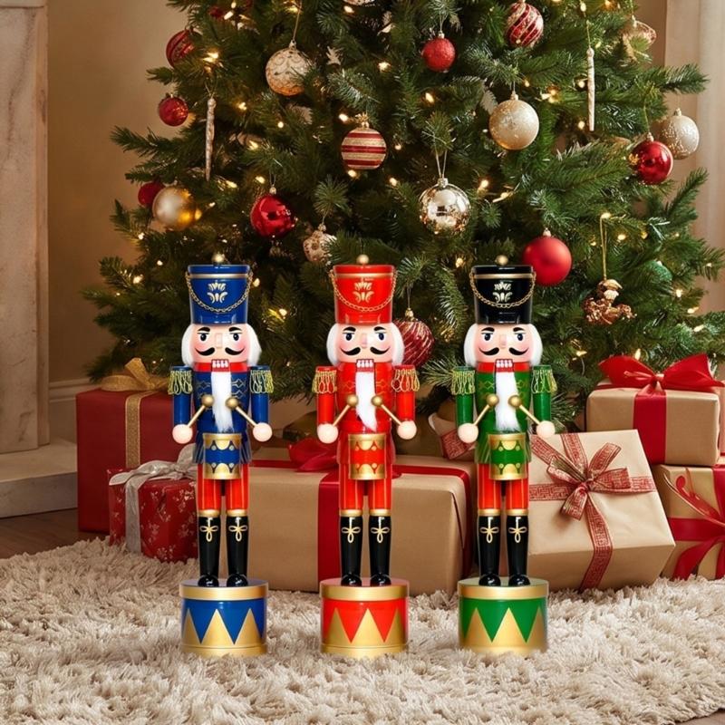 Nutcracker Figurine - 36 Ahşap Fındıkkıran Davul Asker Heykelcik