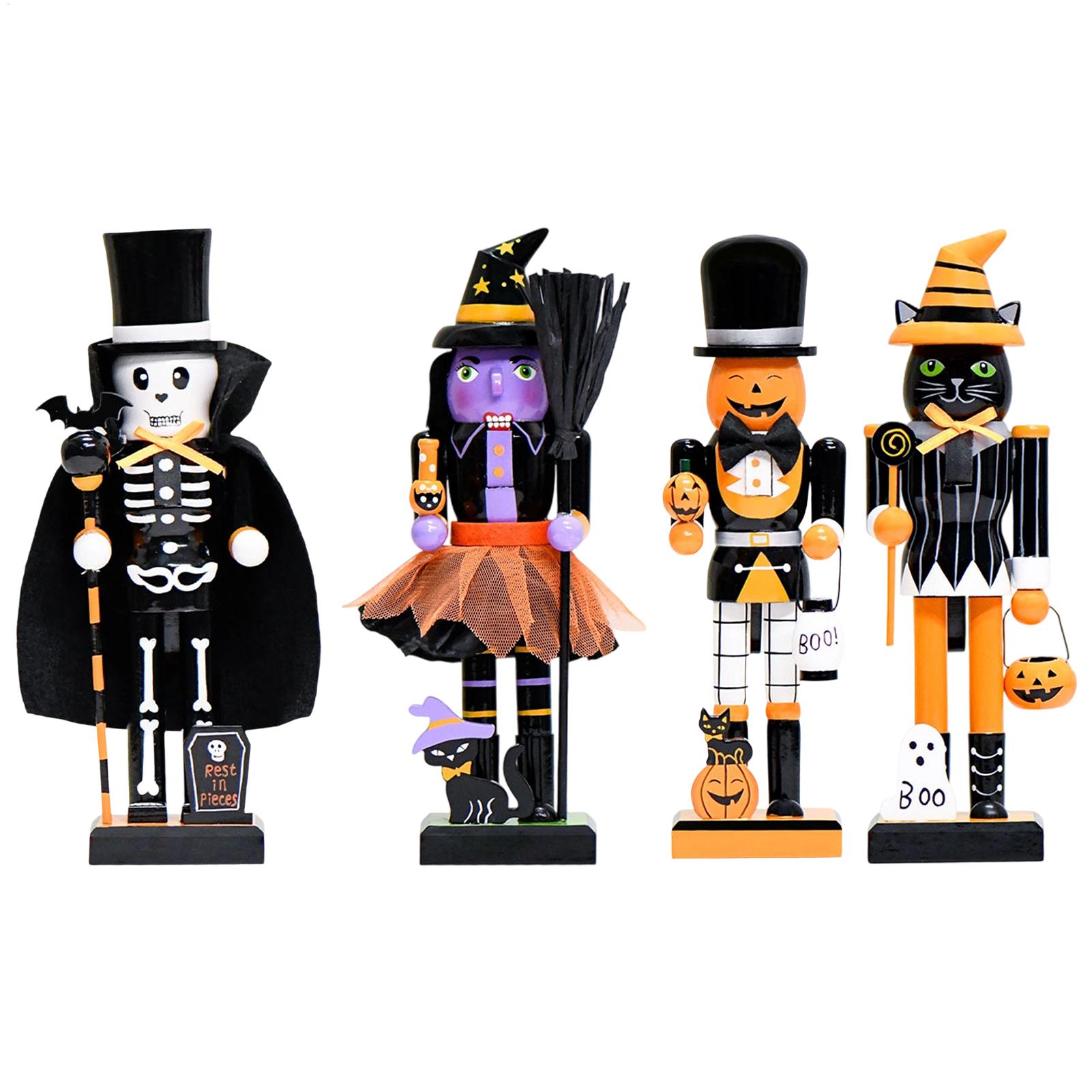 Nutcracker Figurine - Cadılar Bayramı Temalı Ahşap Fındıkkıran, Ev