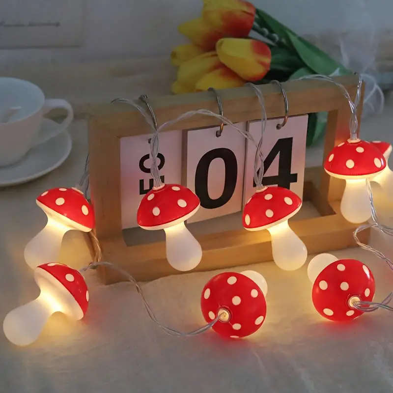 Sevimli Kırmızı Mantar LED Diz - Led Fairy String Lights incelemesi ve fiyatı
