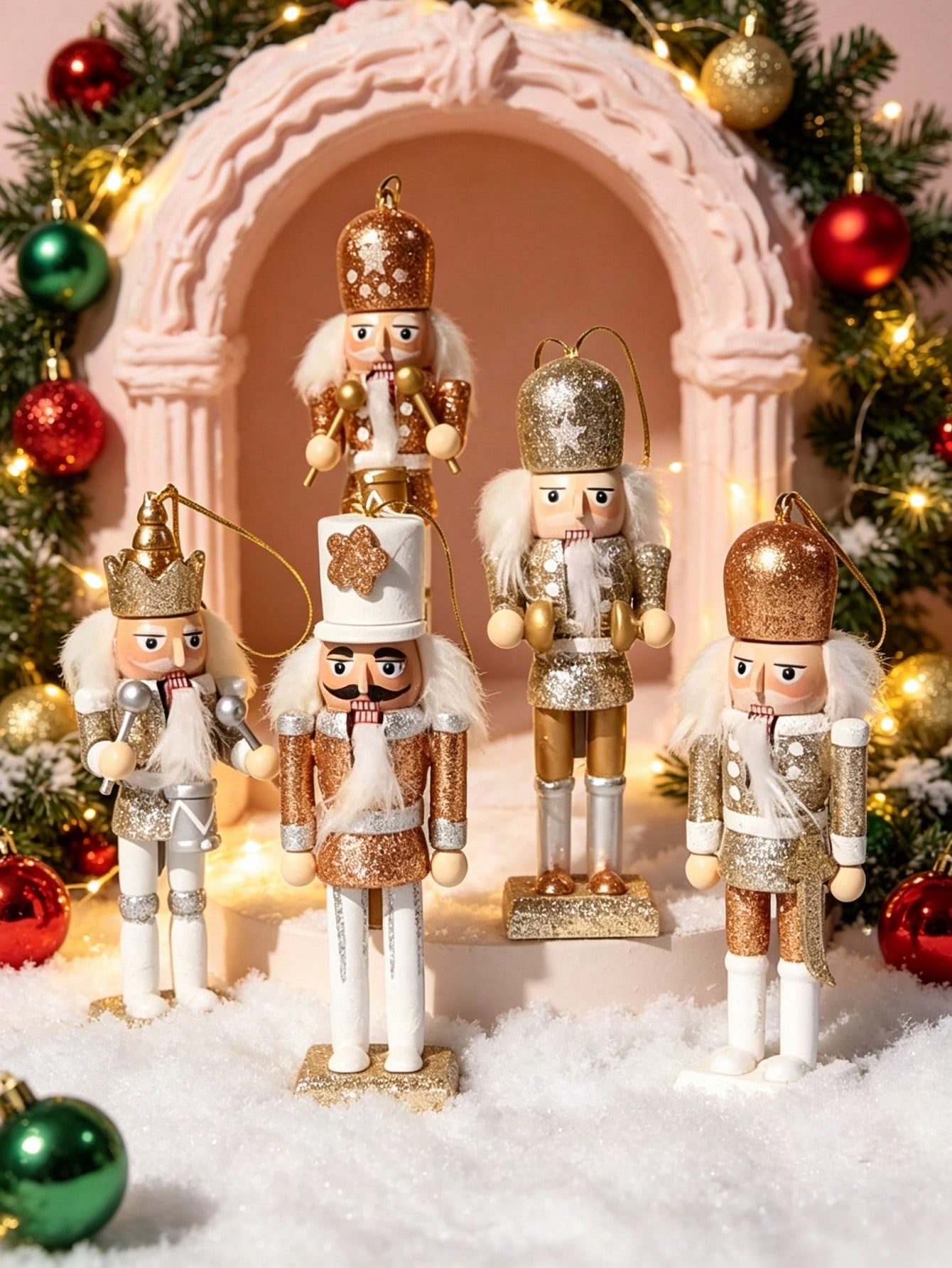 5 adet Şampanya Altın Rengi Si - Nutcracker Figurine incelemesi ve fiyatı